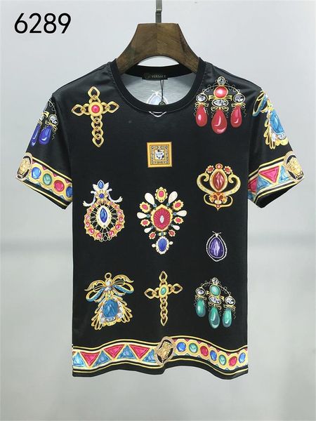 

мужские футболки дизайнер мода мужская одежда 2020 summer casual streetwear футболка rivet хлопок смешать crew шеи короткий рукав -3xl @ 88, White;black