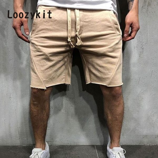 

loozykit 3xl повседневные твердые шорты летние мужские шнурки до колен свободные половины брюки мужские шорты тренировочные, White;black
