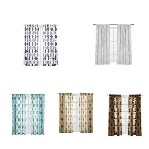 2019 Tulle Screen Curtain Rod Pocket Balcony Living Room Semi