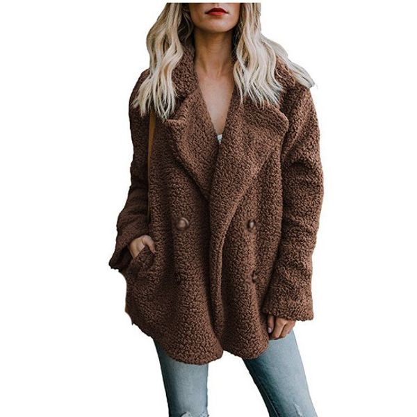 

8 Colors Casual Oversize Faux Fur Jacket Coat Women Winter Thick Coat Plus Size Overcoat Outerwear