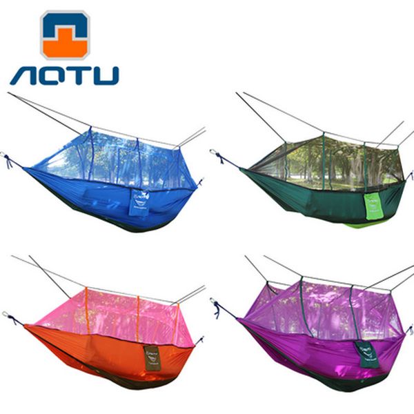 

portable hammock folded fabric mosquito sleeping hammock hanging bed outdoor camping hiking