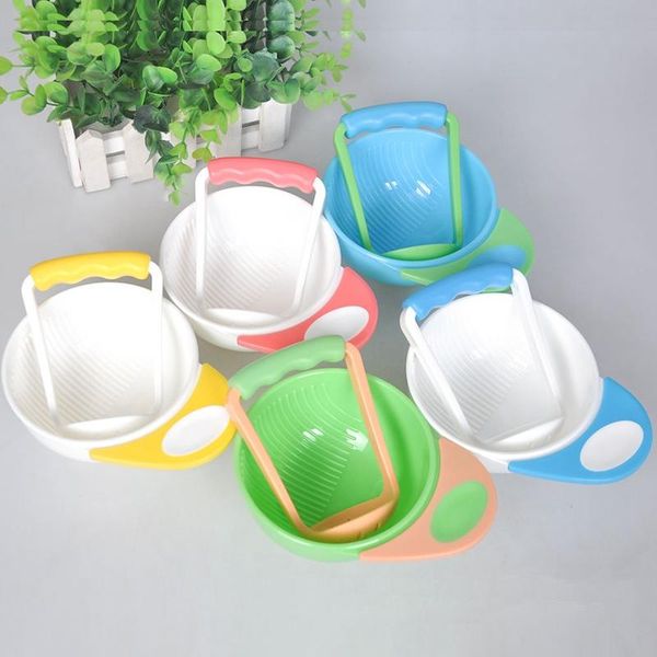 

baby kids two-piece grinding bowls learn dishes handmade grinding tool food fruit supplement children infant food mills 5 colors puufk