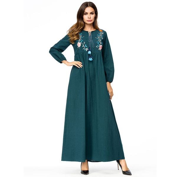 

vestidos 2020 spring abaya dubai kaftan arabic muslim hijab dress women ramadan robe caftan elbise turkish islamic clothing, Red