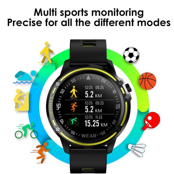 

new l8 smart watch men ecg + ppg ip68 waterproof blood pressure heart rate fitness tracker sports smartwatch vs l5 l7, Slivery;brown