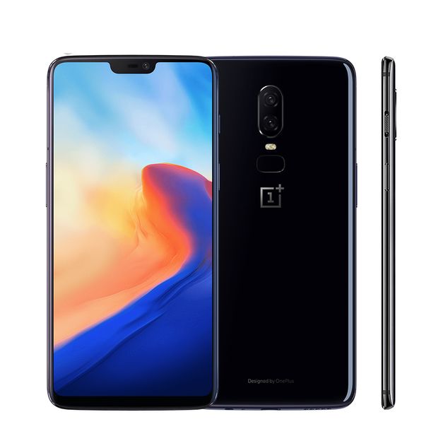 Original OnePlus 6 4G LTE Cell 6GB RAM 64GB ROM Snapdragon 845 Octa Core Android 6.2 AMOLED Полный экран 20MP NFC идентификатор отпечатков пальцев Смарт -мобильный телефон GB B .2