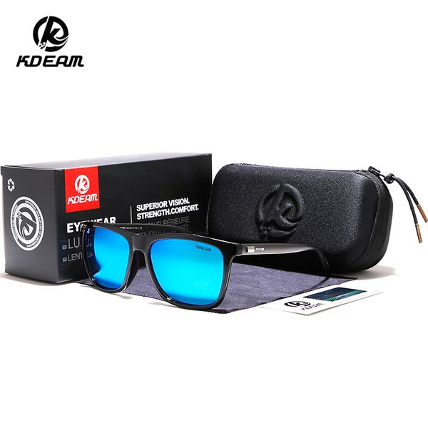 

kdeam men sunglasses polarized faultlessly night vision glasses uv400 hd display lens polaroid sunglass with case kd387, White;black