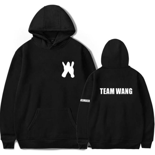 

moletom kpop got7 jackson team wang та же пара толстовки зимняя мода хип-хоп флис толстовка с капюшоном женщины мужчины плюс размер, Black