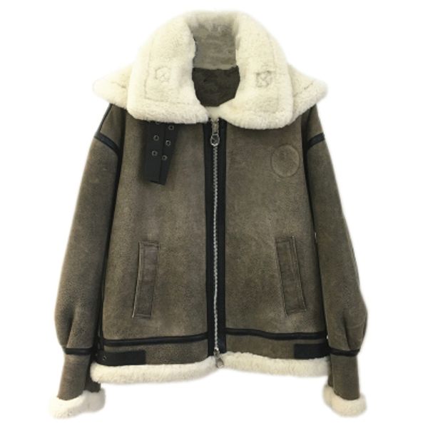 

2020 ladies suede jacket women lamb fur jacket suede jackets hooded loe, Black
