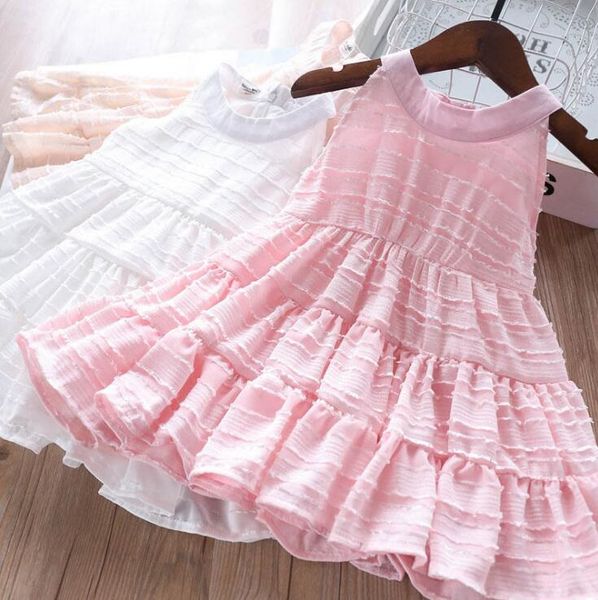 

2020 лето девочка складки платья, принцесса дети симпатичная одежда 6 шт / много, оптовая, Red;yellow