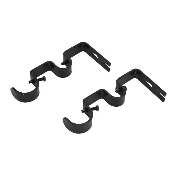 

3pcs/set curtain rod brackets heavy duty double rod holders durable metal curtain rod wall brackets with screw