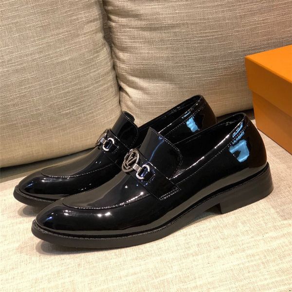 

2019 new crocodiles pattern leather men's wedding shoes italian luxury dress shoes men business fashion formal shoes plus size 45, Black