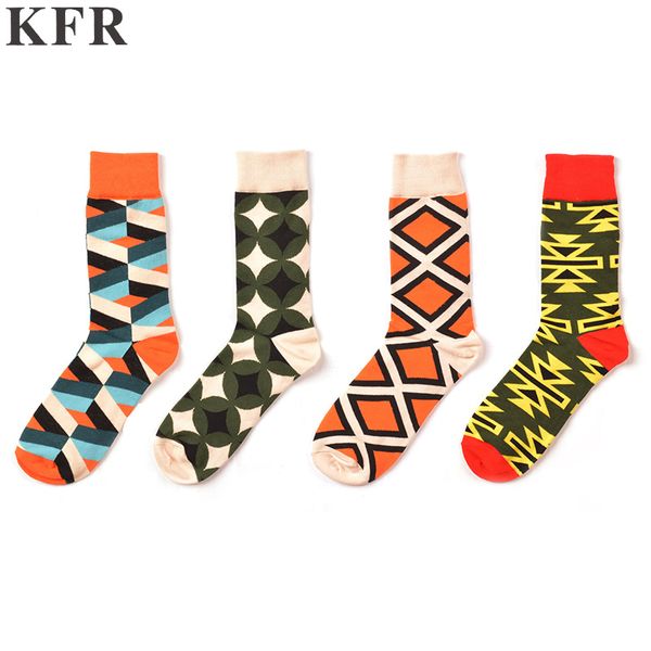 

mens stripe lattice socks funny cotton happy socks european usa skateboard hip hop street crew harajuku art fashion short, Black