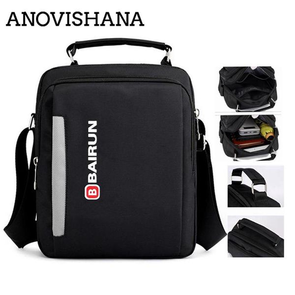 

anovishana brand men's crossbody bag pack anti-theft men bag waterproof male messenger bags pad canvas zipper shoulder handbag
