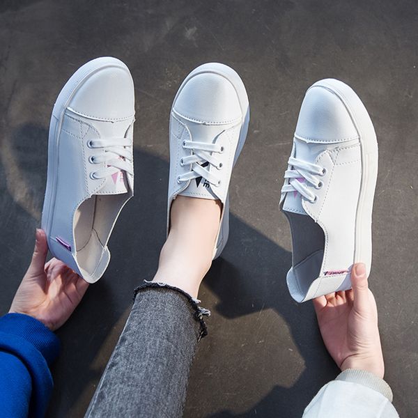 

women shallow mouth round toe small white shoes 2020 fashion women's female footwear all-match casual sneaker new summer modis, Black