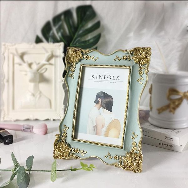 

new murals european p frame home decoration retro creative home gift 6 inch resin wedding nordic p frame set furnishing