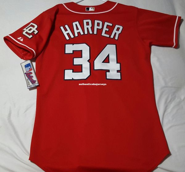 

majestic washington #34 bryce harper jersey mens stitched sharp wholesale big and tall size xs-6xl baseball jerseys, Black;blue