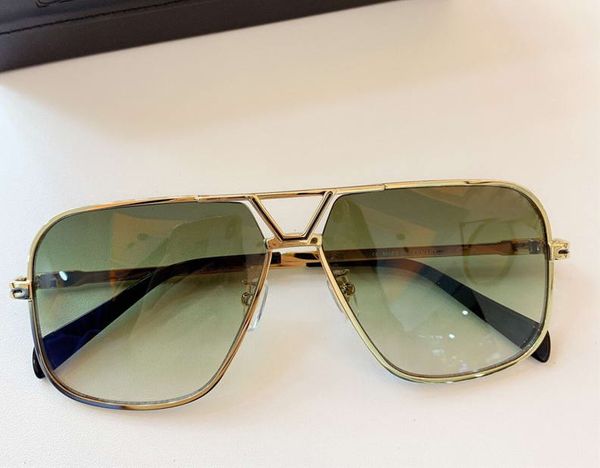 

legends 725 gold/green shaded square sunglasses sun glasses shades men designer sunglasses uv400 new with box, White;black