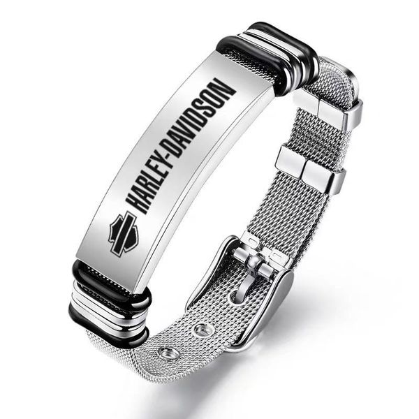 

2020 new cool belt stainless steel harley bracelet for men.s jewelry, Golden;silver