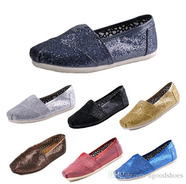 

size 35-45 new fashion women glitter flats shoes sneakers women and men one for one canvas shoes loafers casual shoes espadrilles, Black