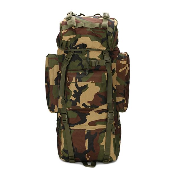 

70l large capacity tactical backpack with rain cover utility army rucksack outdoor hiking climbing treking camping bag