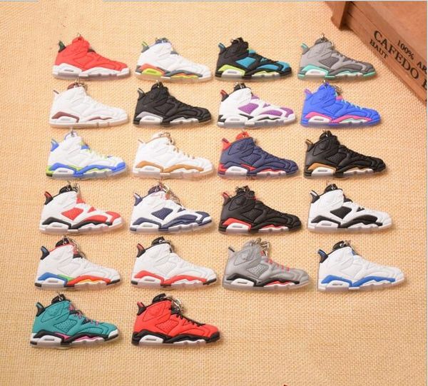 

2020 keychain accessories running mini 3d sneaker soft rubber multi styles available choice charms designer keychain, Silver