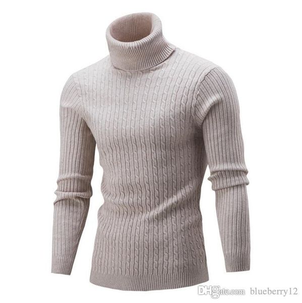 

mens casual sweaters 5 colors ribbed turtle neck pullovers long sleeve solid sweater for autumn and winter, White;black