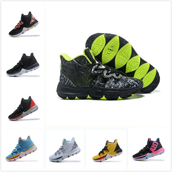 

2019 kyrie taco black magic sky star mens basketball shoes chaussures 5s 5 men rainbow black white sports sneakers