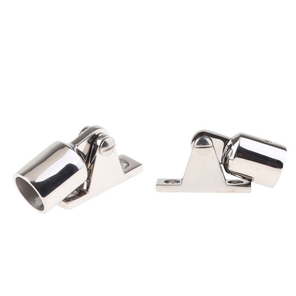 

2x stainless steel bimini yacht hardware 22mm deck hinge mount