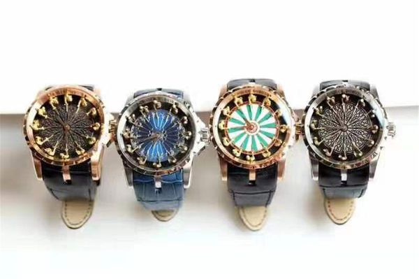 

sell luxury fahion leather date wrist watch roger knights of the round table stainless steel designer watches quartz movement sport gift, Slivery;brown
