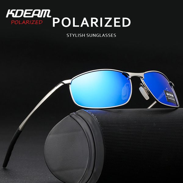 

2019 polarized sunglasses men kdeam fashion rectagle driving sun glasses men uv400 gafas de sol kd395 male sunglasses eyewear kd395 5pcs, White;black