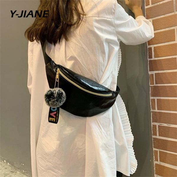 

женщина талии сумка плеча сплошной черный молния малый crossbody сумка способа горячего сбывания ретро luxury мешком dos # g3