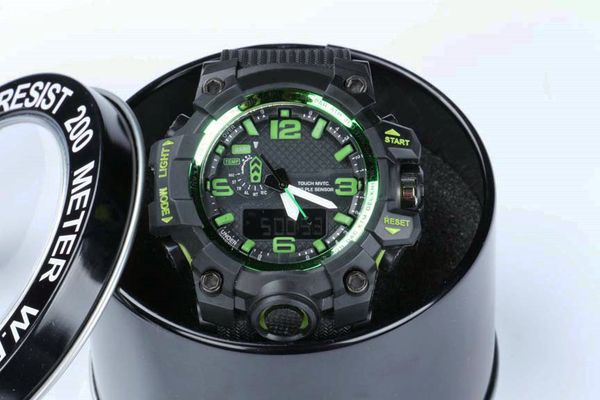 

мужские часы роскошные GA1000 ударные часы 52 мм цифровое движение мужчины спортивны