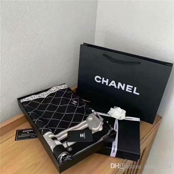 

high-grade luxury autumn and winter letter pattern scarf for men and women 100% wool scarf for women autumn and winter scarf size, Blue;gray