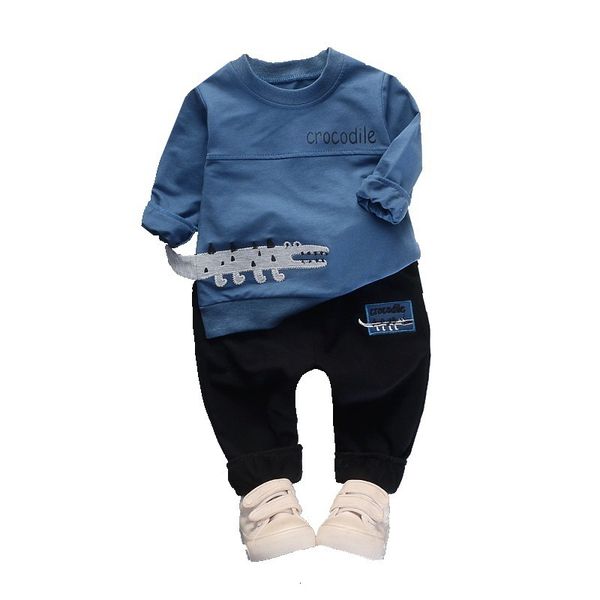 

spring autumn children clothing boys cartoon casual sports t-shirt pants 2pcs/sets infant outfit kids clothes suit tracksuits, White