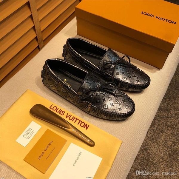 

20fw size 37-46 men's shoes flats casual shoe man leather slip-on loafer comfortable black shoes mens luxury designers loafers cqcq4