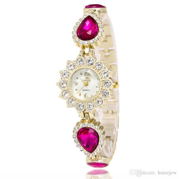 Relógios de quartzo de luxo, moda, lindos, relógios de diamante, linda menina, mulheres, pulseira, relógio