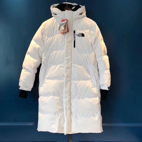 

19fw luxurious brand design the north long section hooded down jacket men women fashion casual streetwear sweatshirts outdoor face coat, Gray;blue