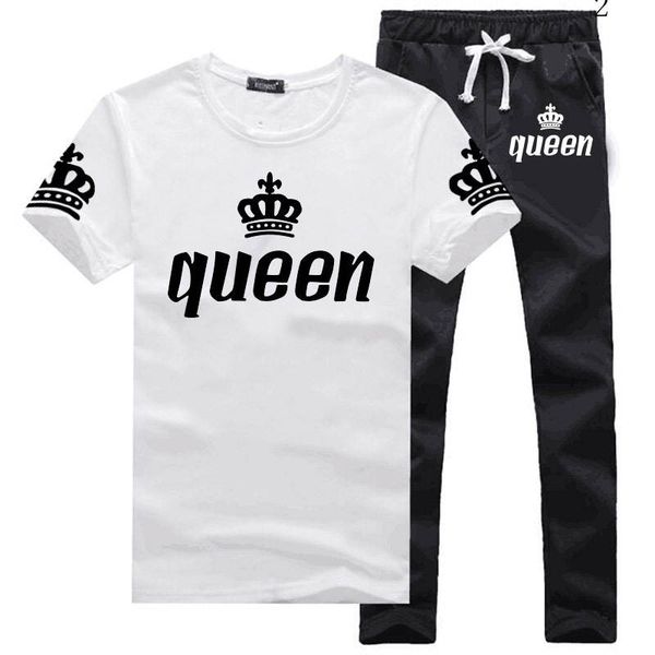 

2020 fashion men's sports suits summer short-sleeved t-shirt two-piece men and women casual sports suits new size s-3xl2, Gray