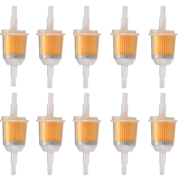 

10pc universal inline gas fuel filter 6mm-8mm 1/4" for lawn mower small engine motorcycle accessories oil filter car accessories