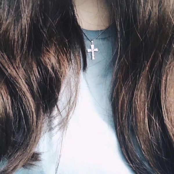 

925 стерлингового серебра ожерелье женская цепь крест ключицы ожерелье новый дизайн мода бренд ожерелье 2020 оптовая продажа, Silver