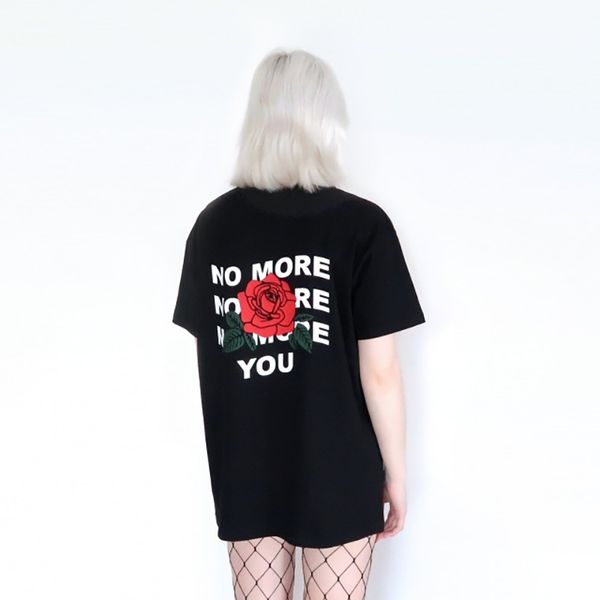 

women's t-shirt tees letters printed tees women clothing casual summer female short sleeve crew neck tshirts s-xl, White