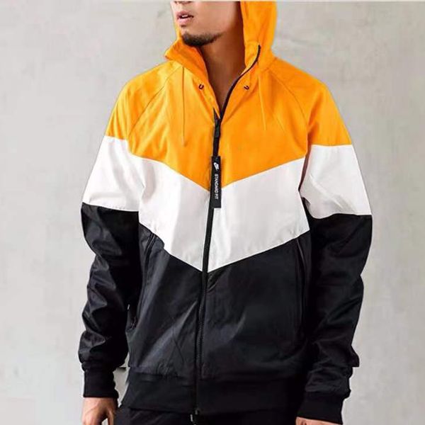

высокая мода марка мужские куртки дизайнер ветровка спортивные пальто уличный стиль высокое качество толстовки на молнии s-2xl 3 цвета ce982, Black;brown