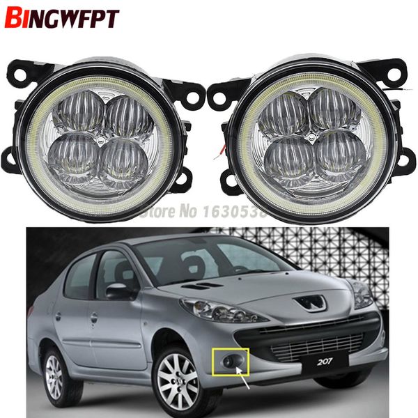 

2x super bright angel eyes white blue led fog light lamp for 307 207