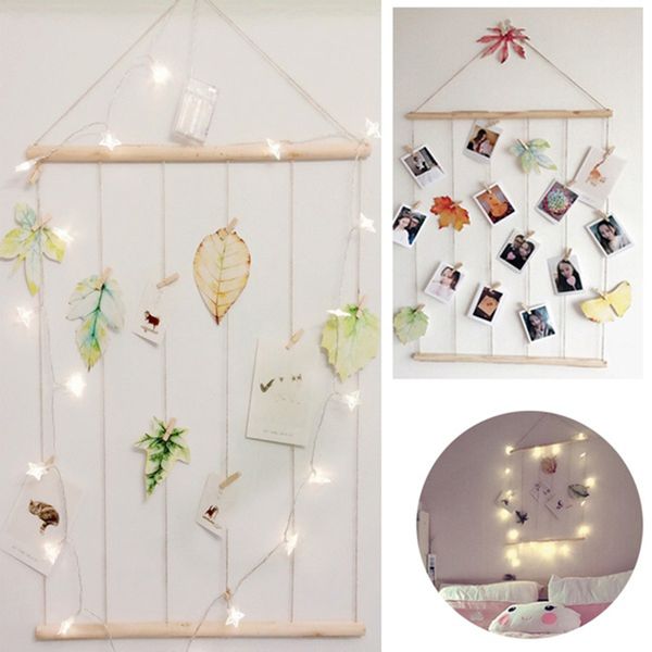 

cotton rope wooden p folder family postcard p manager decoration hand-made picture collection frame