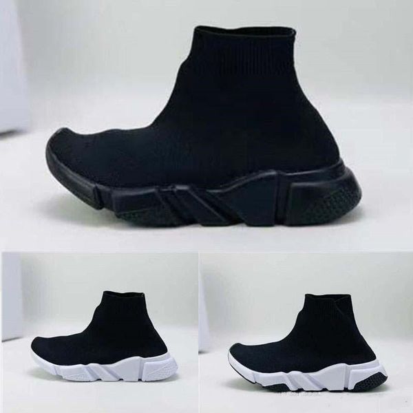 

infant & children kids running shoes sock knitted flat sneakers speed runners sport shoes toddler boy & girl trainer stretch-knit, Black