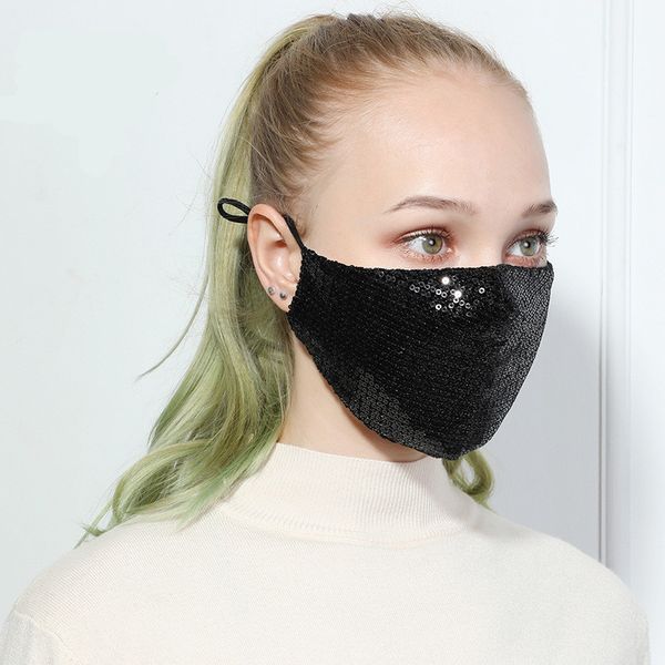 

shiny face mask face washable mouth pm2.5 mask designer cotton masks black anti-dust masker protection sequins masker anti-polluti qfuqh