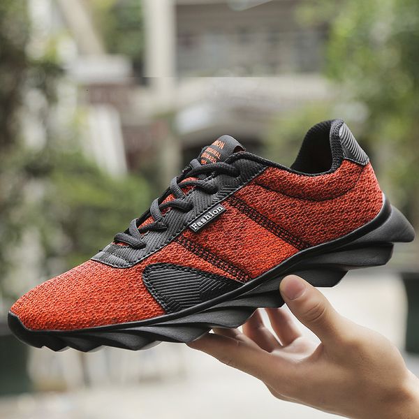 

man's casual shoes hard-wearing fashion massage lace-up shoes size 38-46, Black