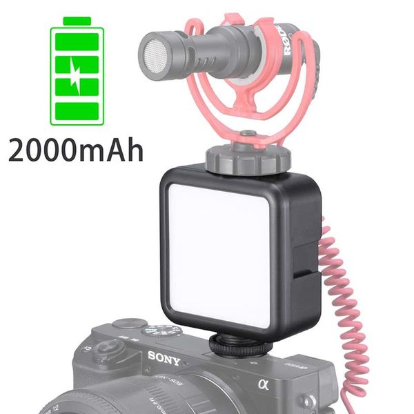 

ulanzi mini led pgraphy light charg display camera phone rabbit cage cold shoe lighting fill lights lamp for dji osmo mobile