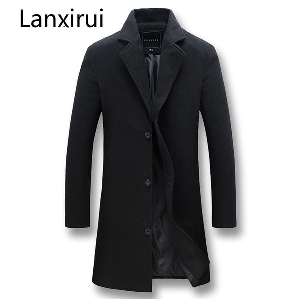 

men's jackets 2021 men autumn winter overcoats and coats male casual fashion slim fitted large size solid color jacket m -5xl, Black;brown