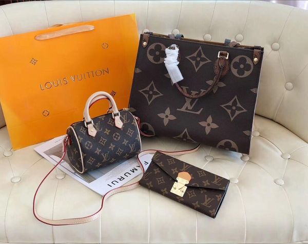 

selling three-piece women's bag designers handbag designers luxury handbag wallet luxury clutch leather shoulder bag 40156--7
